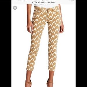 7 For All Mankind Ikat Jeans in Toffee